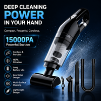 Portable Handheld Vacuum Cleaner 15000Pa Cordless Rechargeable Mini Vacuum for Car, Home & Office Cleaning