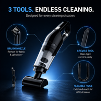 Portable Handheld Vacuum Cleaner 15000Pa Cordless Rechargeable Mini Vacuum for Car, Home & Office Cleaning