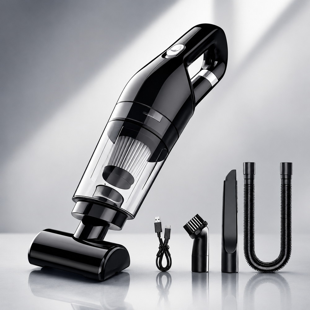Portable Handheld Vacuum Cleaner 15000Pa Cordless Rechargeable Mini Vacuum for Car, Home & Office Cleaning