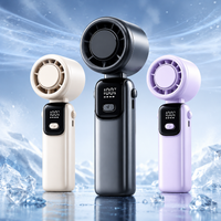 Portable Ice Cooling Handheld Fan Rechargeable Folding Neck Fan
