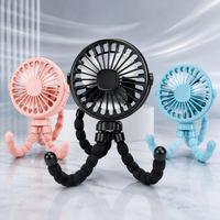 Portable Rechargeable Tripod Fan with Flexible Legs & Quiet Cooling