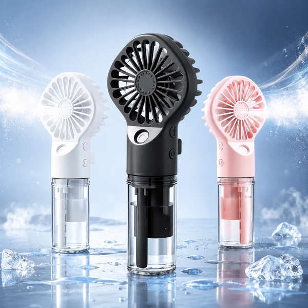 Portable Handheld Spray Fan Mini Humidifier Rechargeable Cooling Mist Fan for Travel & Summer Use