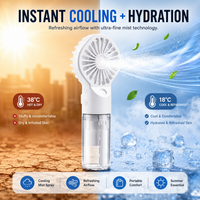 Portable Handheld Spray Fan Mini Humidifier Rechargeable Cooling Mist Fan for Travel & Summer Use