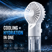 Portable Handheld Spray Fan Mini Humidifier Rechargeable Cooling Mist Fan for Travel & Summer Use